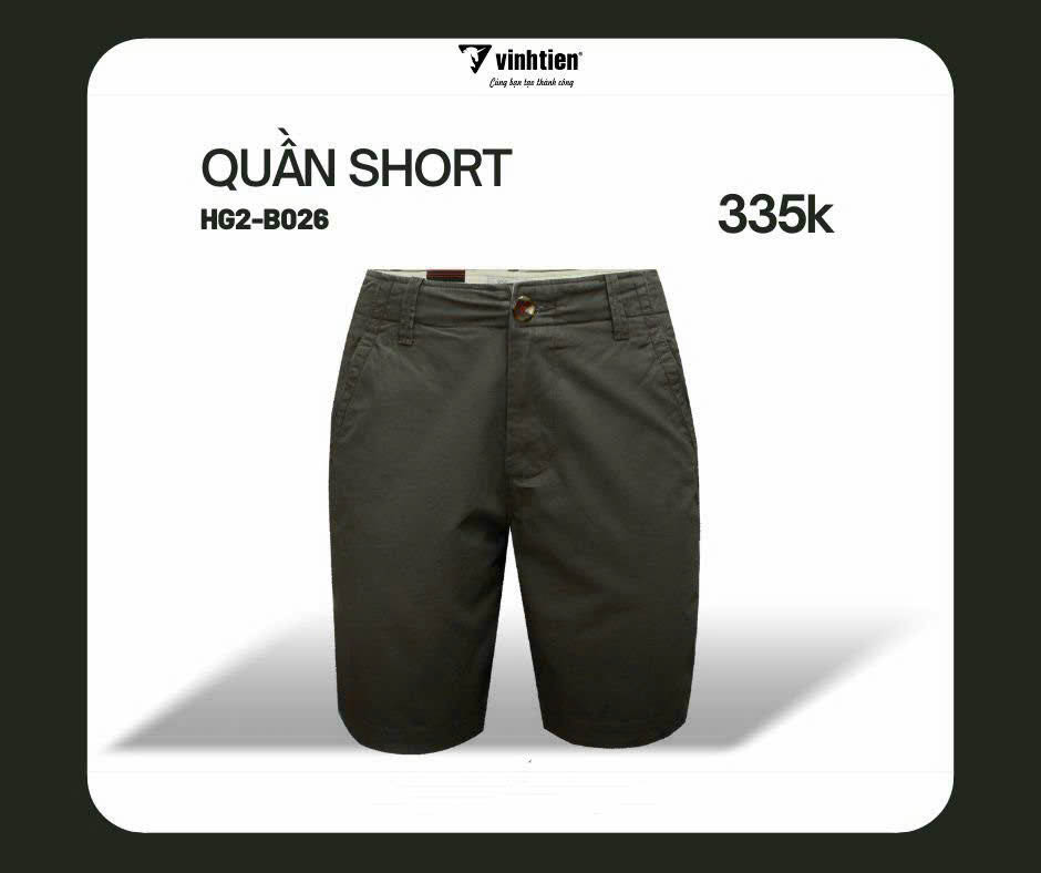 Quần Shorts Classic Vĩnh Tiến 335 - HG2-B026