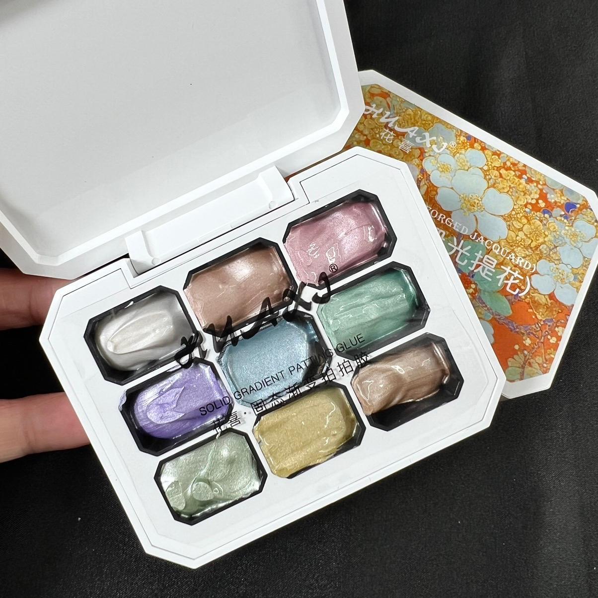 Set Gel Dặm HUAXI 9 Màu Omber Tự Nhiên Trẻ Trung Chất Siêu Mịn Mướt Không Cần Pha Bột Làm Nail Trang Trí Móng Tiện Lợi