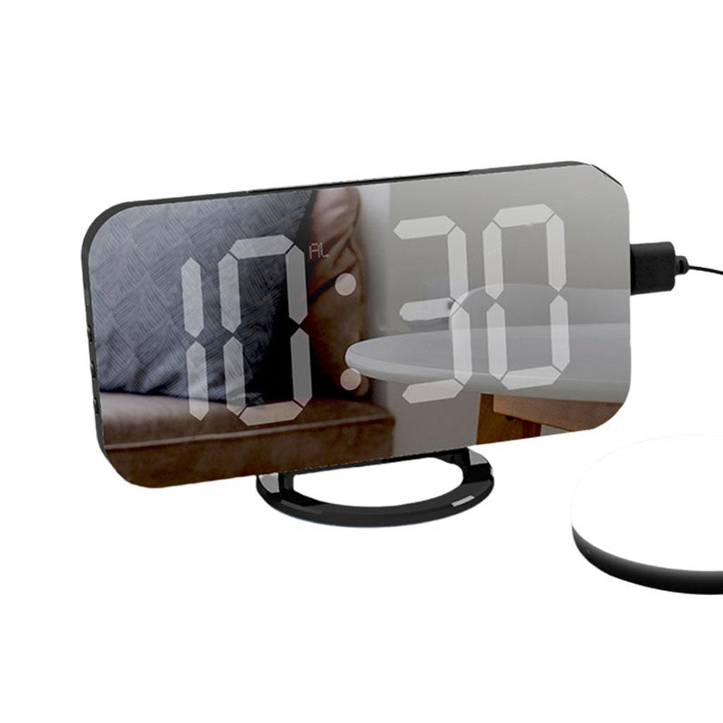 Mirror  Clock for  Vibrating Clock USB Bedside