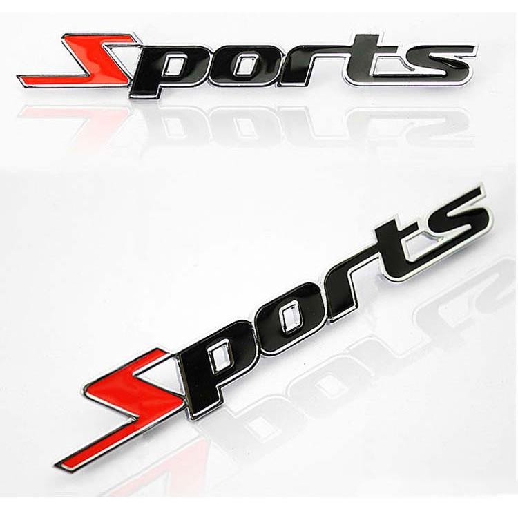 Decal Tem Chữ Kim Loại Sport Dán Trang Trí ô Tô MS-35