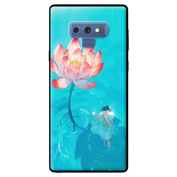 Ốp in cho Samsung Galaxy Note 9 Thiếu Nữ Và Sen - Hàng chính hãng