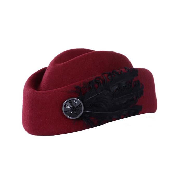 Fibonacci Fedoras Thời Trang Vintage Len Nỉ Nữ Thanh Lịch Mũ Nồi Lông Tiếp Viên Vành Tròn Fedora Giáo Hội Nữ Chính Thức Mũ Lưỡi Trai