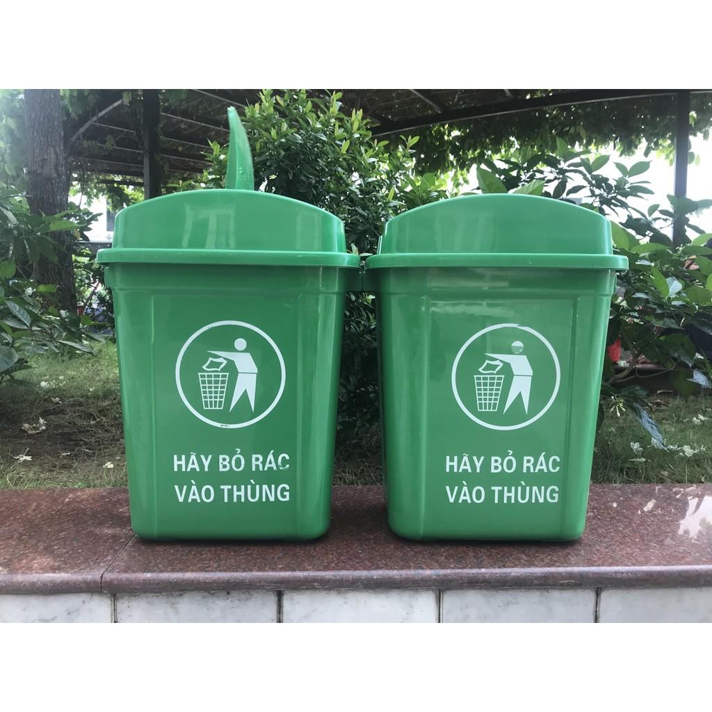 Thùng rác nhựa nắp bập bênh 20 lít