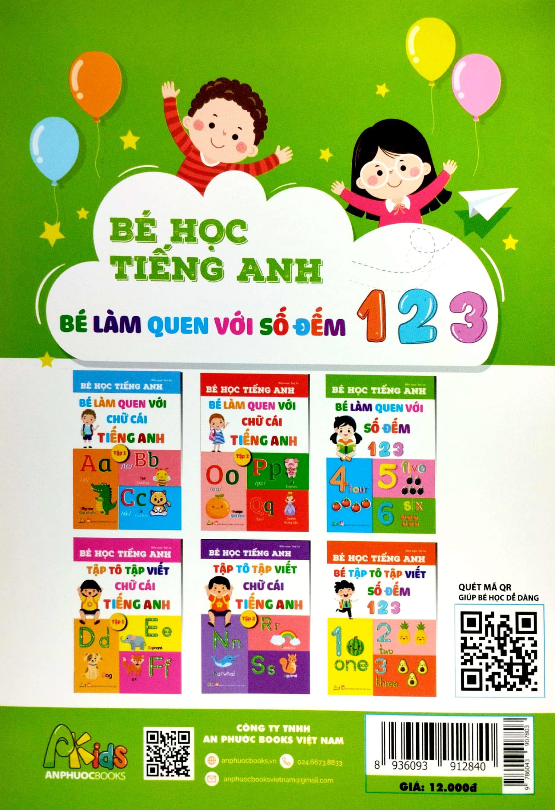 Bé Học Tiếng Anh - Bé Làm Quen Với Số Đếm 123