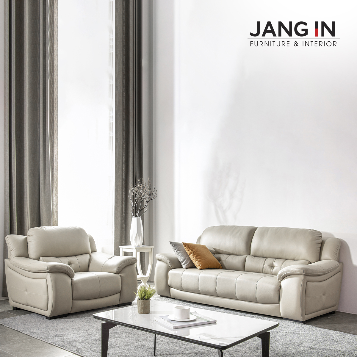 Sofa Ellis 3 Chỗ Ivory  Jang In 1603200001-01