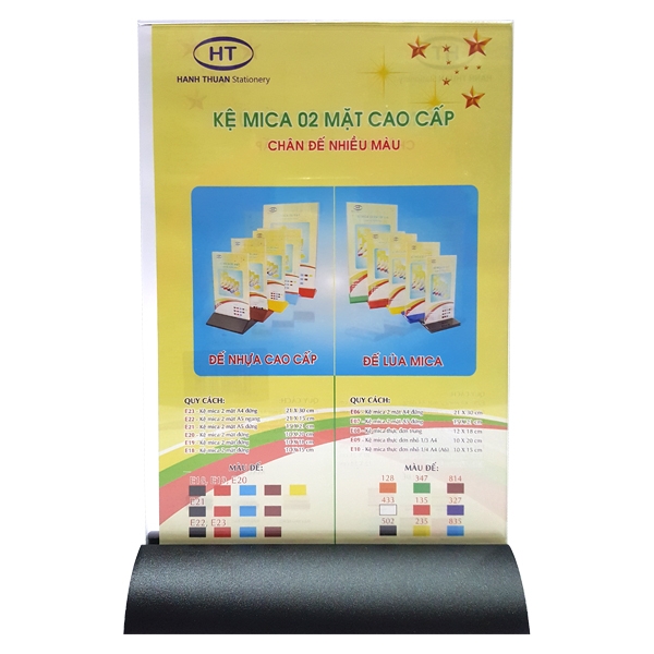 Bảng Menu A5 Mica Đế Nhôm Cao Cấp E38