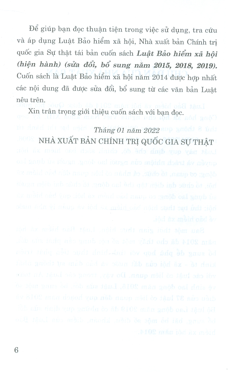 Luật Bảo Hiểm Xã Hội (Hiện Hành) (Sửa Đổi, Bổ Sung Năm 2015, 2018, 2019)