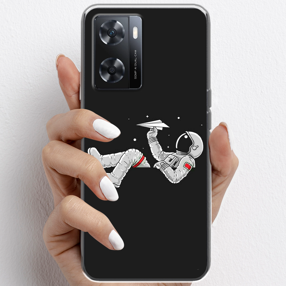 Ốp lưng cho Oppo A77s nhựa TPU mẫu Phi hành gia