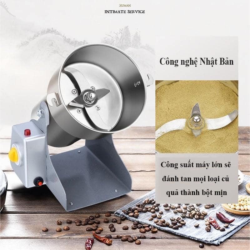 [Hàng Chính Hãng]Máy Xay Tinh Bột Nghệ Seka Máy xay Ngũ Cốc, Tam Thất Loại 800g Inox 304 Sáng Bóng Đẹp