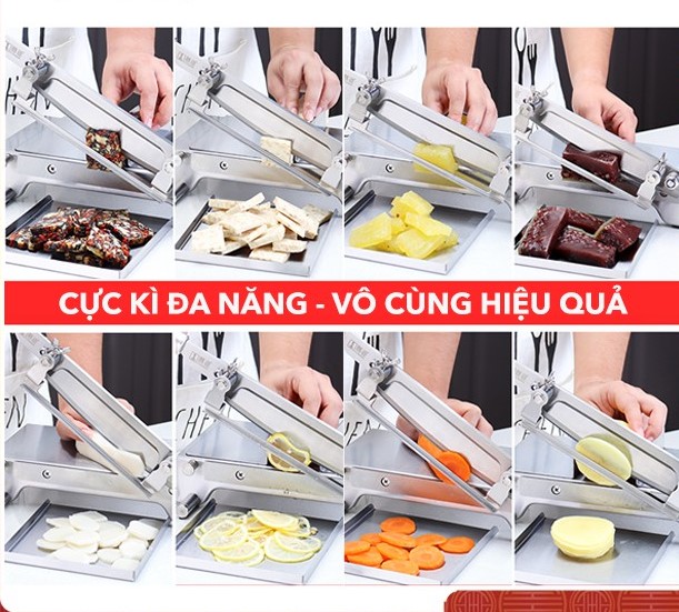 Dao Chặt Thịt Gà, Thái Thịt Bò Đông Lạnh, Thái Thuốc Bắc, Cắt Đa Năng KD0248, Lưỡi Thép 40CR14, Inox 430 - Tặng Tay Mài KD0315