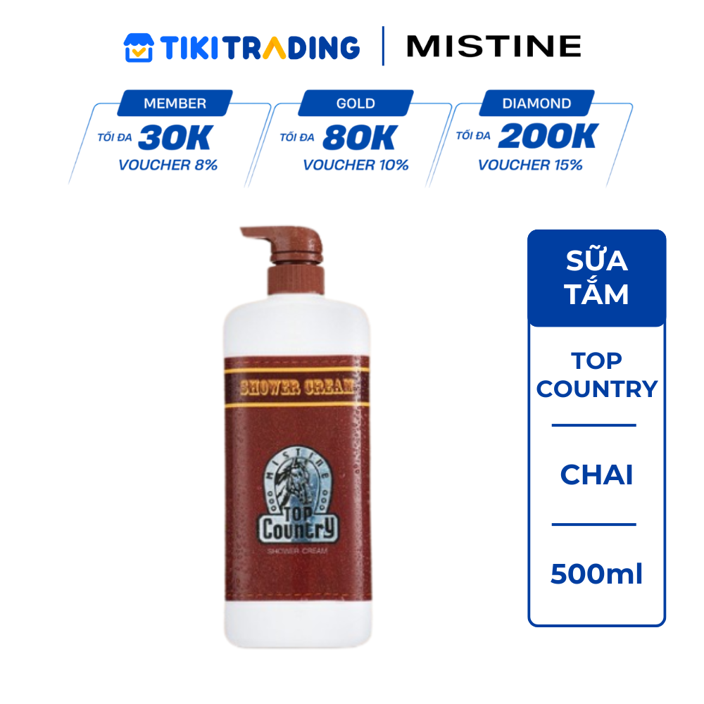 [Tặng lăn khử mùi] Sữa tắm Mistine Top Country Shower Cream 500ml