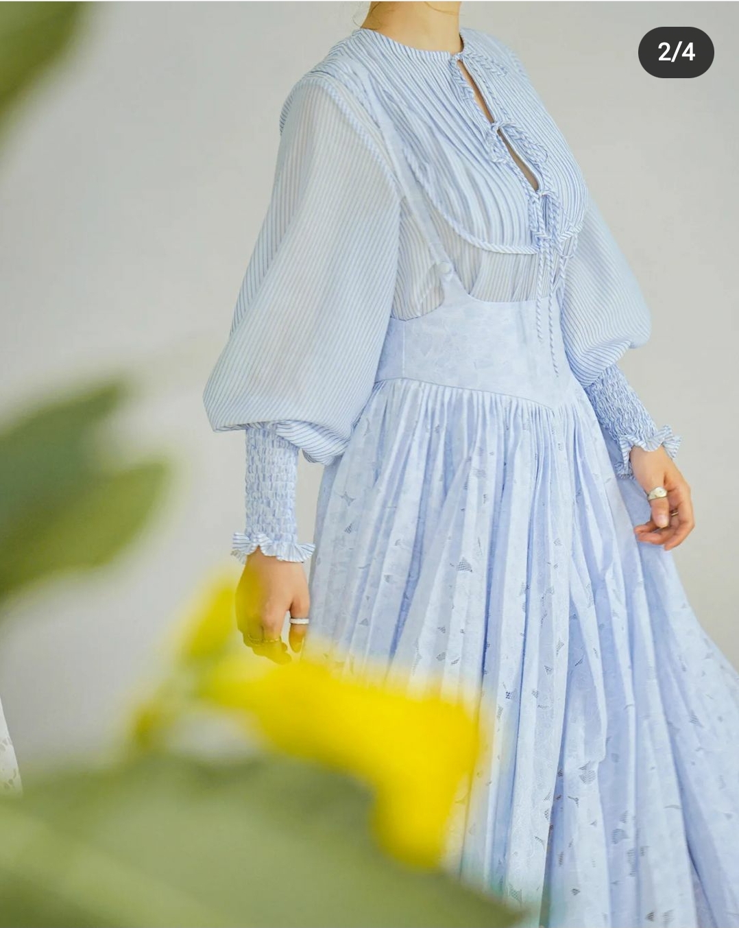 Váy yếm Fairies Pleated Midi Skirt kiểu dập ly