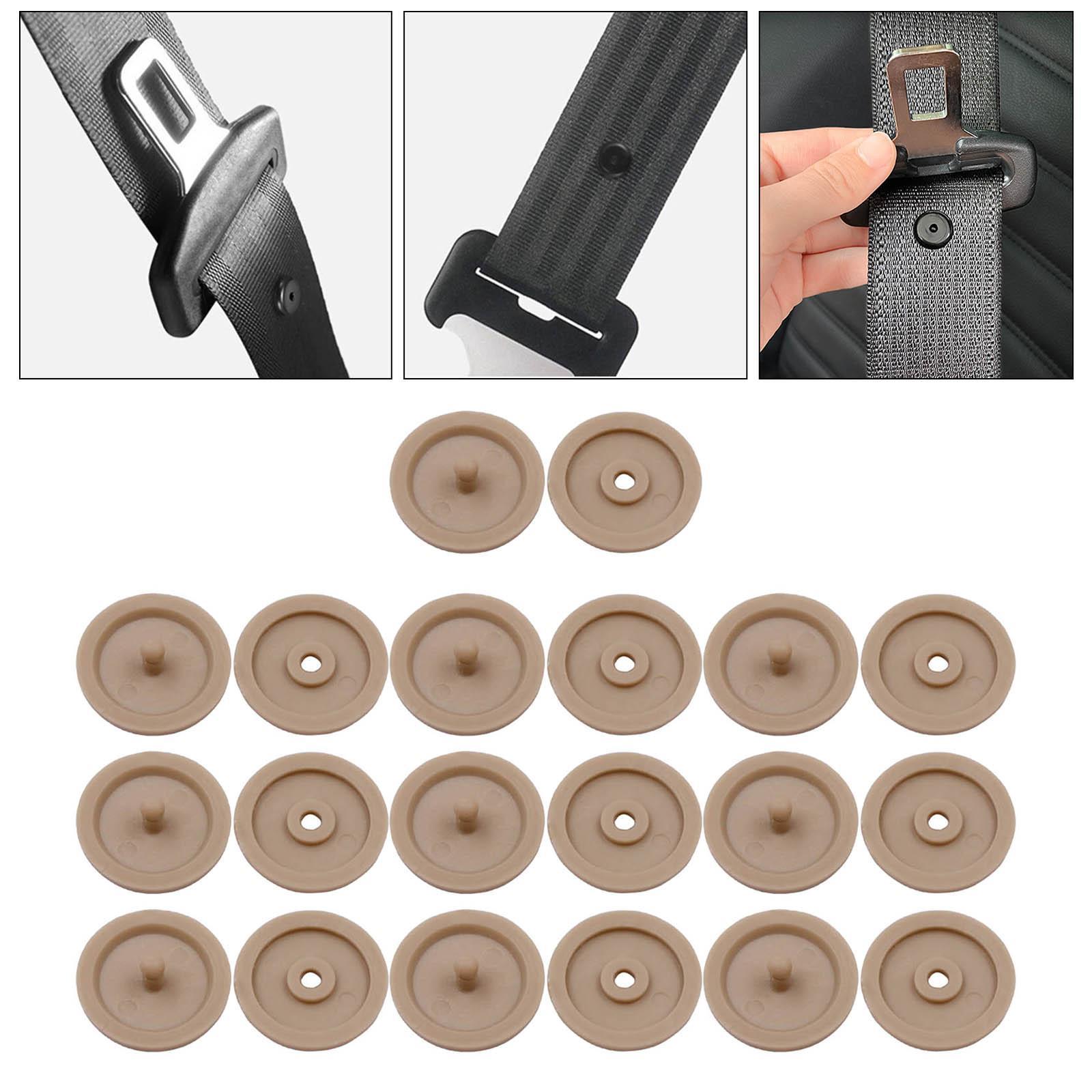 Seat Belt Stop Buttons Prevent Seat Belt Buckle from Sliding Down Belt
