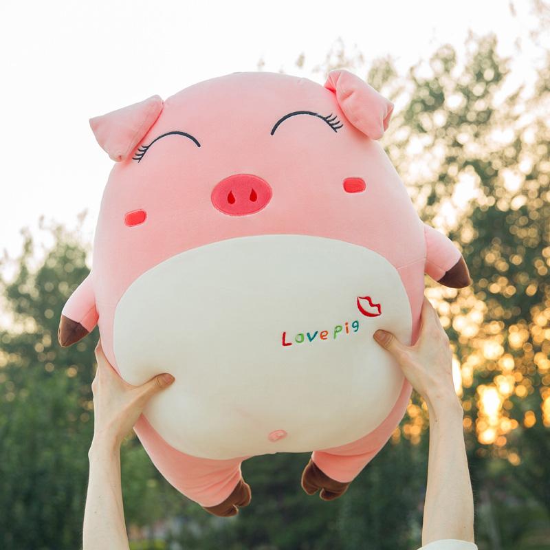Gấu Bông Heo Hồng Love Pig, Lợn Love Pig Siêu Ngố Đáng Yêu (30cm----&gt;45cm) Gối Ôm Heo Love Pig Siêu Mềm Mịn, Êm Ái Hàng Cao Cấp