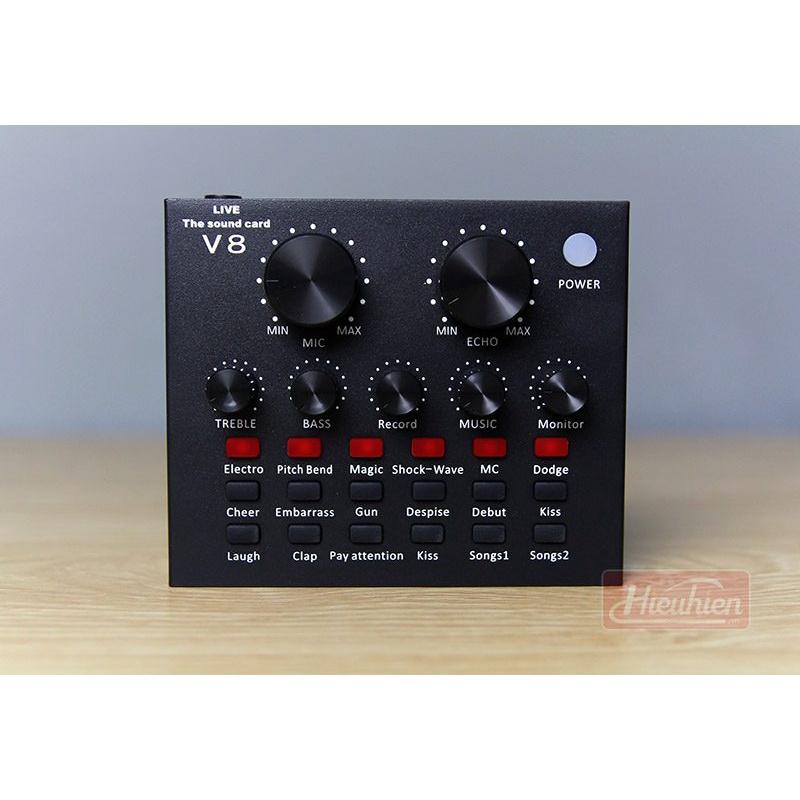 Sound card thu âm V8 Quốc tế tiếng anh autotune