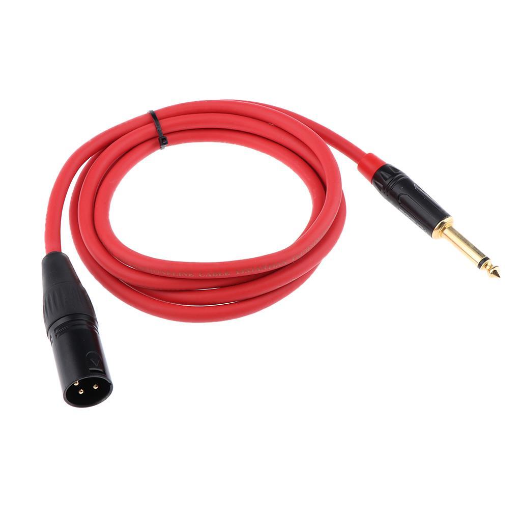 6.35mm  TS Male to XLR Male Cable for