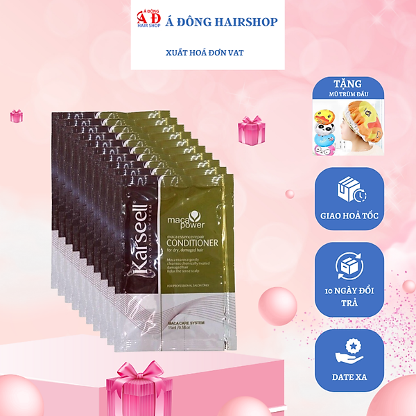 Combo 10 gói dầu xả tóc siêu mượt Karseell Collagen Maca Hydrating Conditioner 15ml