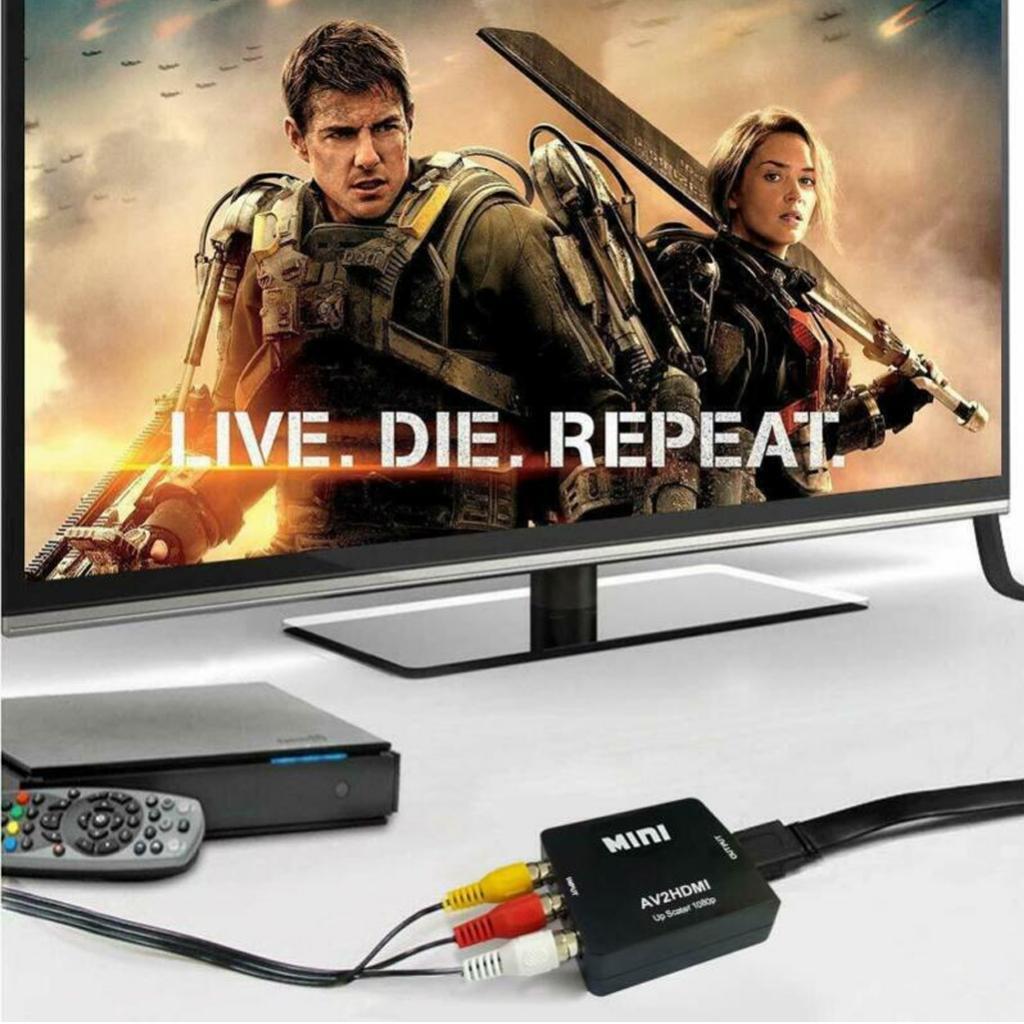2X RCA To HDMI AV Adapter CVBS 3RCA Video Audio Analog Converter for PS3 DVD PC