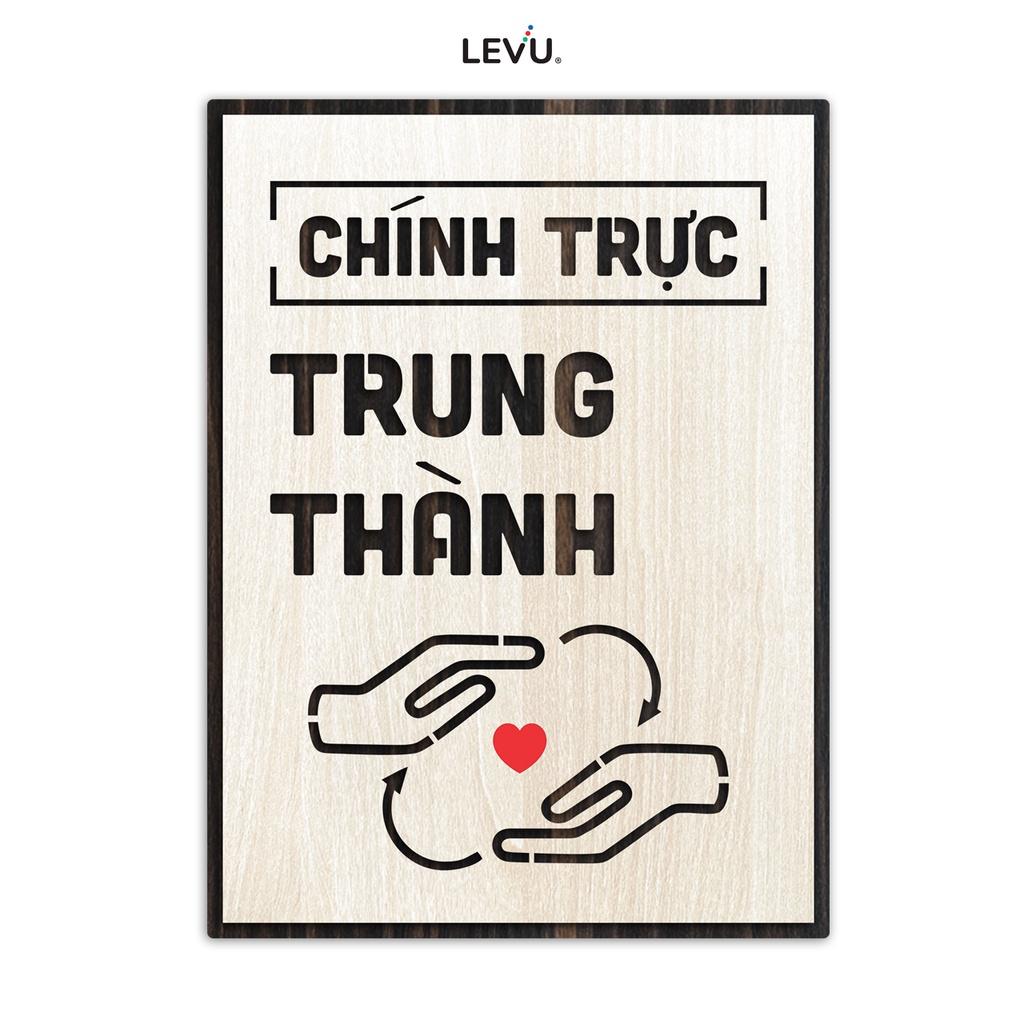 Tranh treo tường LEVU LV040 "chính trực - trung thành"