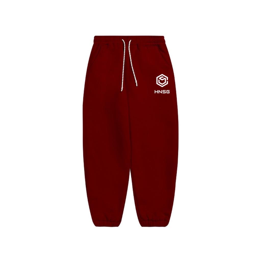 Quần jogger ống rộng unisex hnsg bo gấu dáng thể thao suông nam nữ nỉ cao cấp da cá bigsize basic pants NHIỀU MÀU