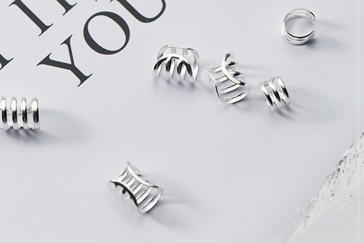 Khuyên Vành Tai Multilayer E7273 - Bạc