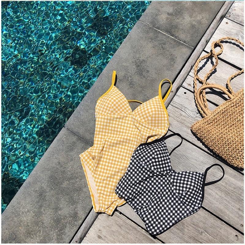 Bikini caro 3 màu vàng, đỏ, đen