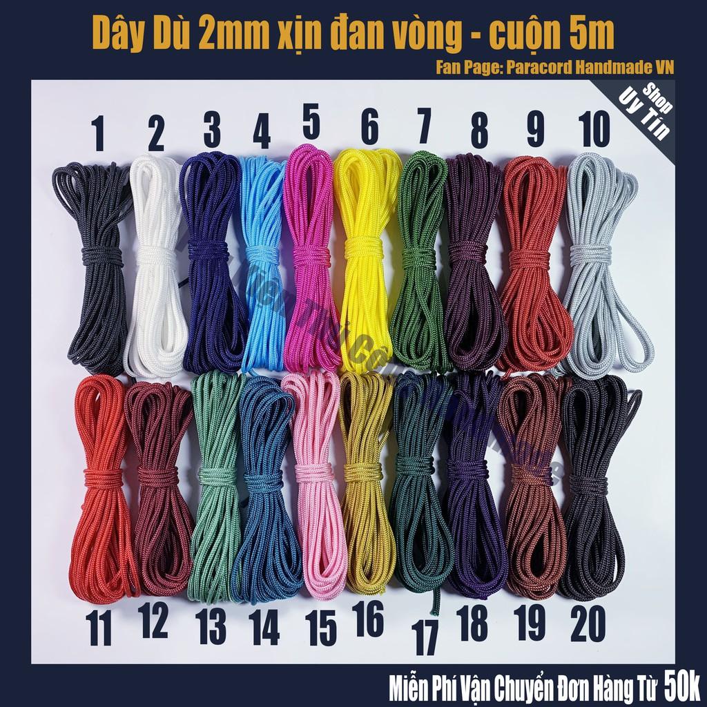 Dây dù 2mm đan vòng handmade loại xịn - cuộn 30m