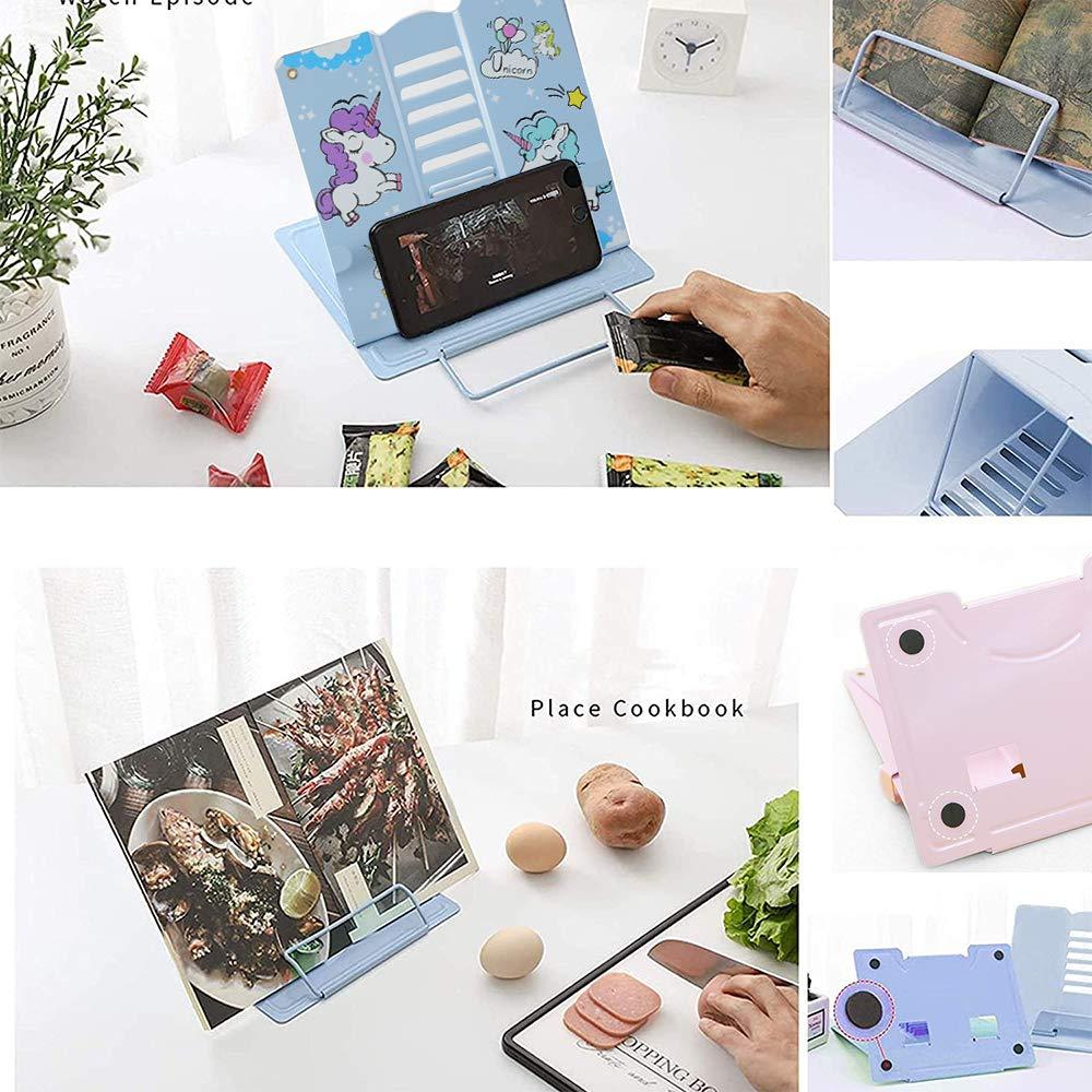 Reading Racks Metal, Uchbag Metal có thể gập lại, trẻ em kế toán, BookStore Book Stand, Chủ sở hữu sách dạy nấu ăn, người giữ sách nấu ăn đọc giá