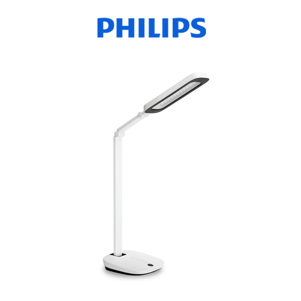 Đèn bàn Philips LED RobotPlus DSK601 RD 13W ánh sáng trung tính 4000K, 4 cấp độ sáng