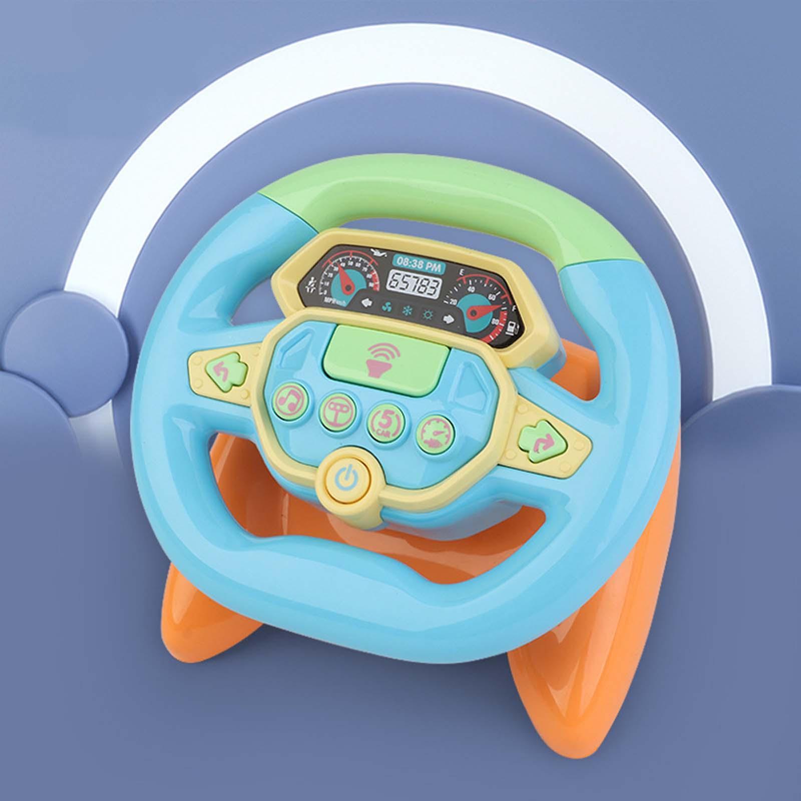 Musical Steering Wheel Toy Pretend Play Girls Driving Controller Sound Toy