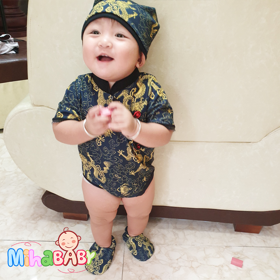 Bộ Bodysuit Tết cho bé hình Rồng Kèm Nón Và Vớ - Mihababy - TET_RONG