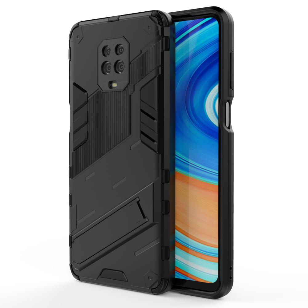 Ốp lưng cho Xiaomi Redmi Note 9 9S Pro Max chống sốc Iron Man PUNK cao cấp kèm giá đỡ