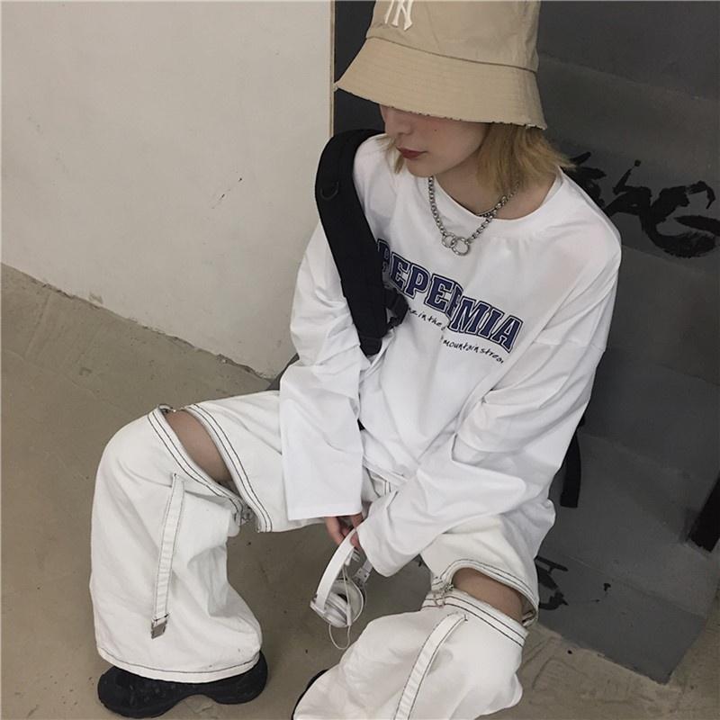 Áo thun oversize form rộng tay dài sweater oversize phông nam unisex cổ tròn streetwear ulzzang freesize PÊPE