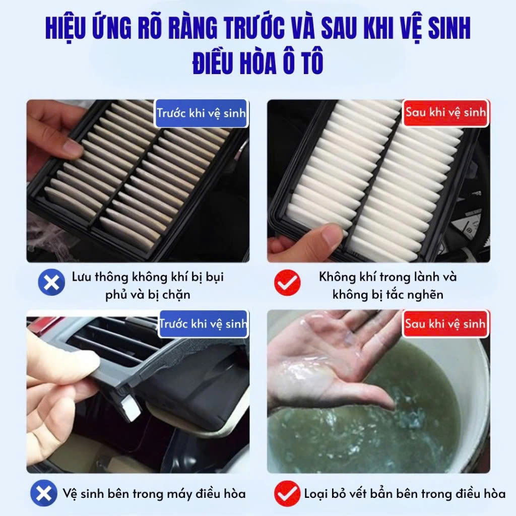 Bình Xịt Vệ Sinh Điều Hòa Ô Tô - 500ml XỊT VỆ SINH KHỬ MÙI NỘI THẤT KHÁC