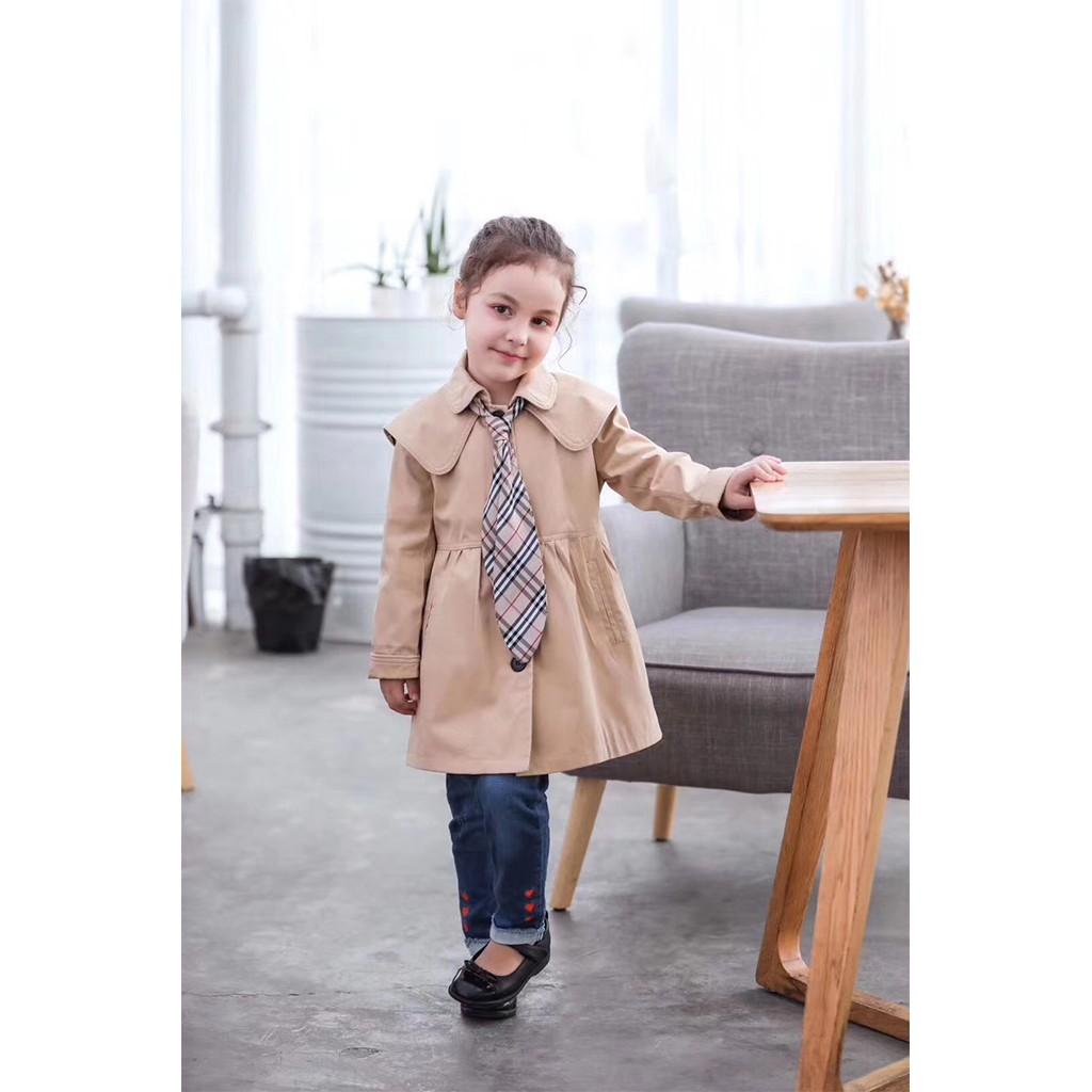 Áo khoác cho bé gái, thiết kế dáng xòe siêu xinh, chất kaki Hàn, họa tiết phối kẻ BB xịn sò