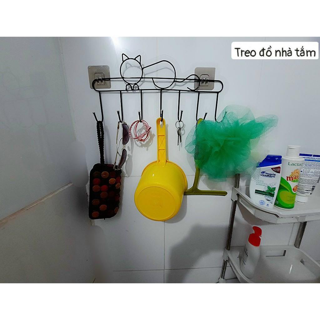 Móc Treo Tường Hình Con Mèo Đa Năng Bằng Sắt Chắc Chắn Sắp Xếp Không Cần Đục Lỗ Cho Văn Phòng