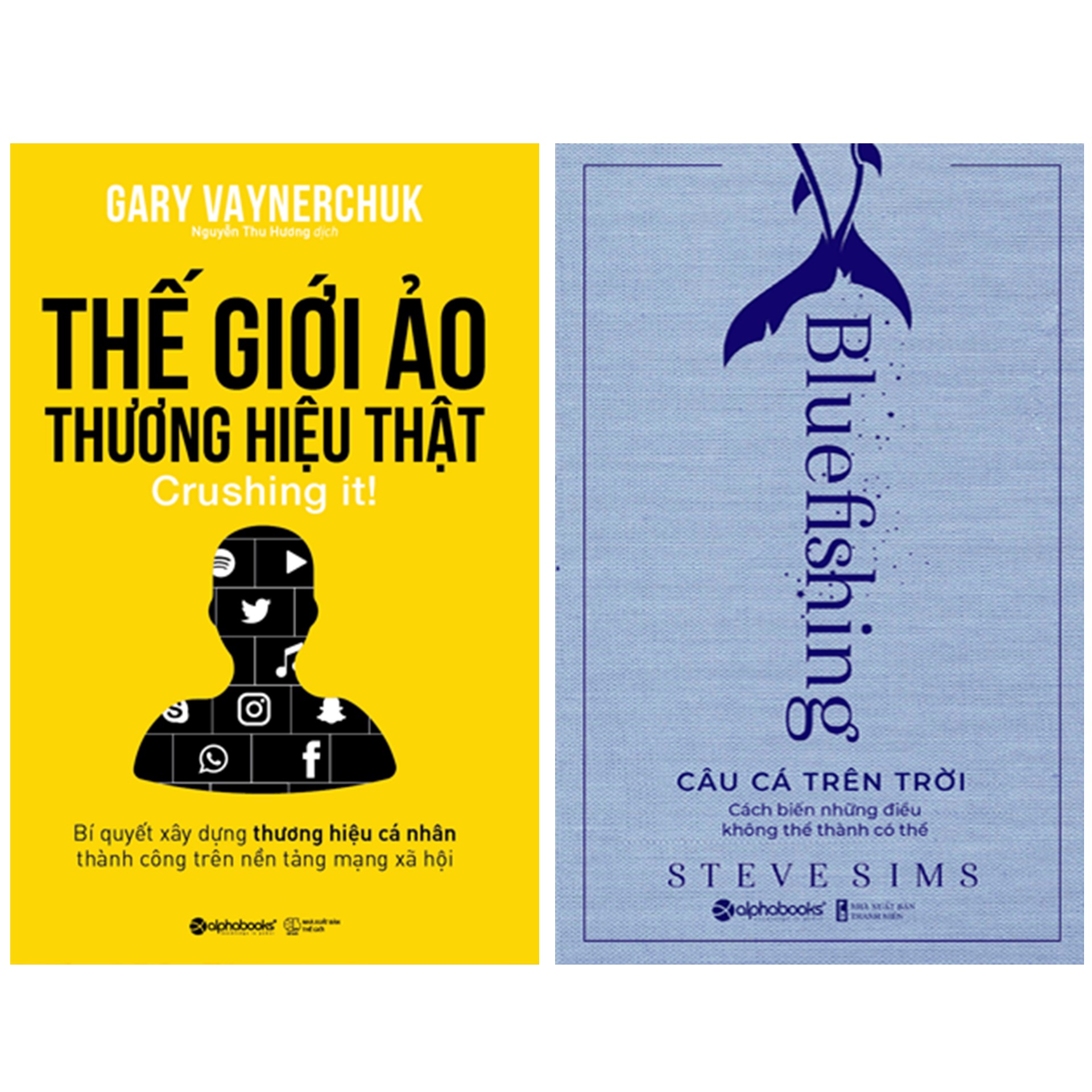 Combo Sách : Crushing It! - Thế Giới Ảo, Thương Hiệu Thật + Bluefishing - Câu Cá Trên Trời : Cách Biến Những Điều Không Thể Thành Có Thể