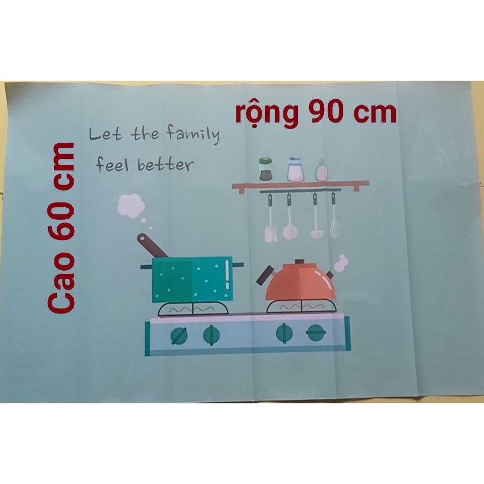 Tranh 3D đẹp nhiều mẫu DeCal dán bếp khổ 90x60 cm đc chọn hình giá 17000đ