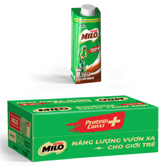 Sữa Lúa Mạch Nestlé MILO Teen Protein Canxi (24 x 210ml)