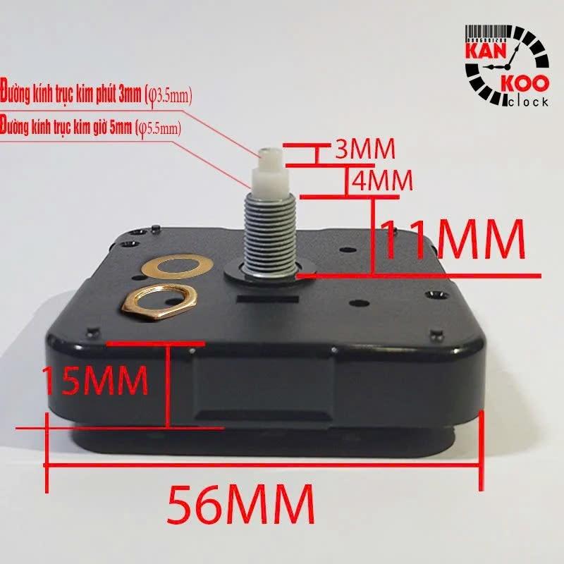 Máy đồng hồ treo tường kim trôi Nhật Bản chính hãƞg hiệu Shinfuku cốt dài 18 (trục vặn ốc 11mm)-bảo hành 5 năm - MÁY + KIM 8096