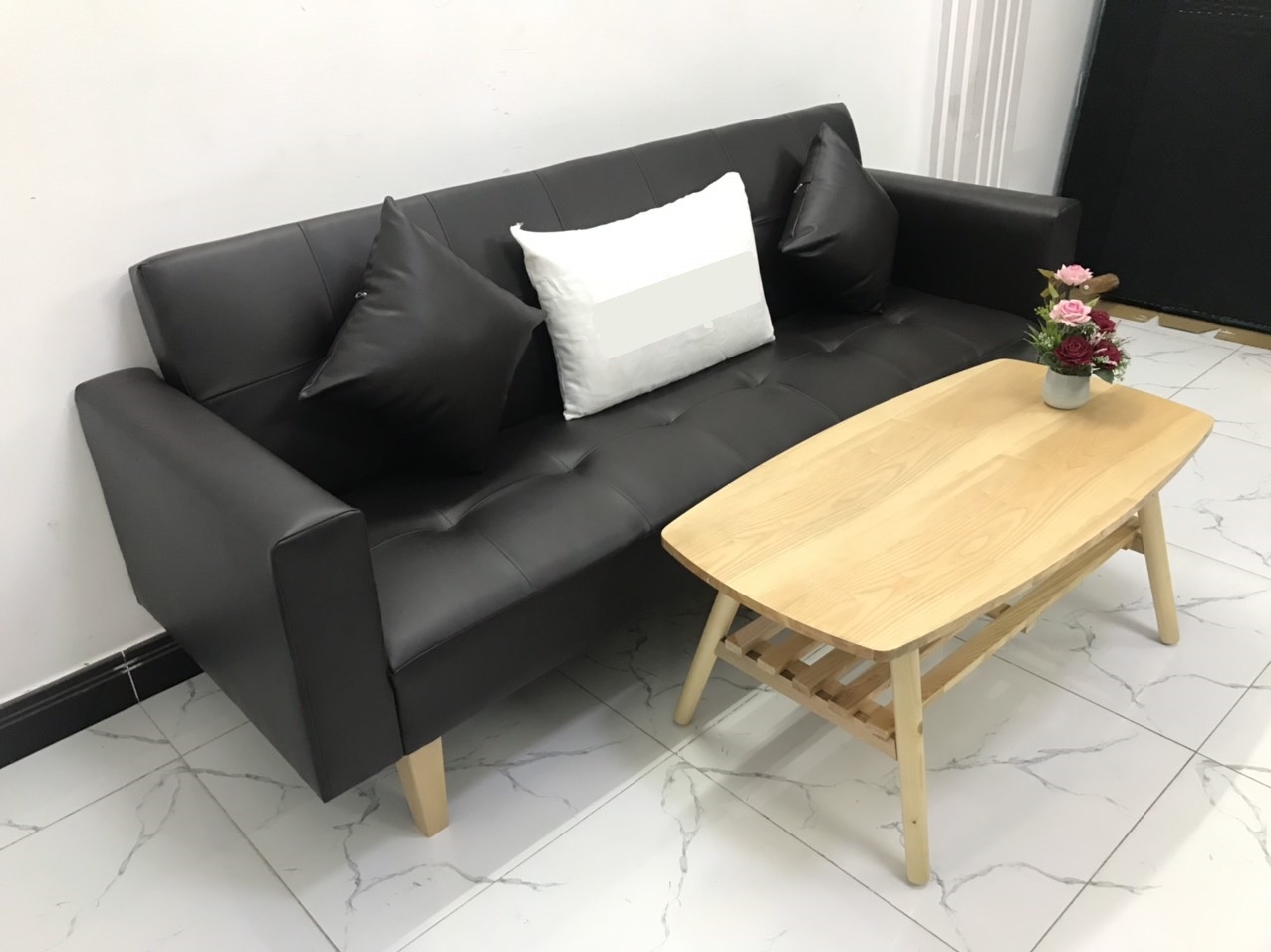 Bộ ghế sofa giường sofa bed tay vịn phòng khách linco07 sopha