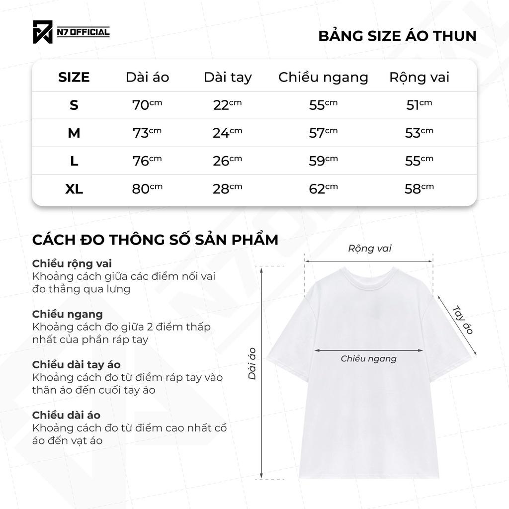 Áo thun unisex N7 Typo Signature phông tay lỡ nam nữ form rộng Local Brand