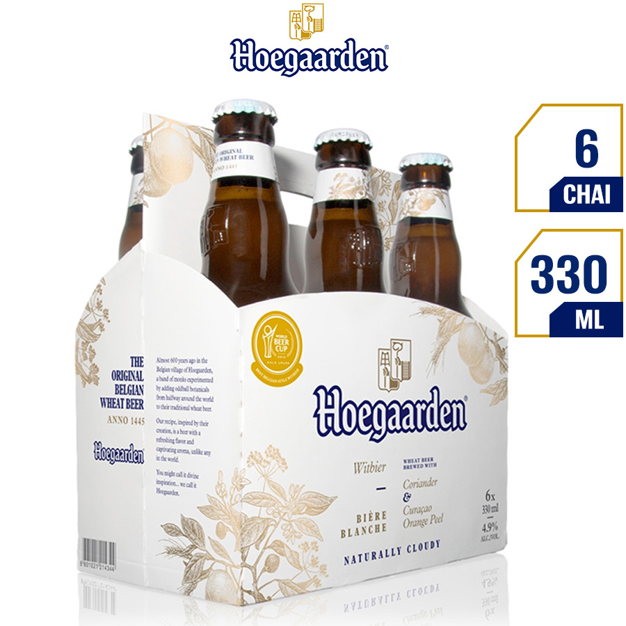 Lốc 6 Chai Bia Hoegaarden White (330ml x 6 Chai)