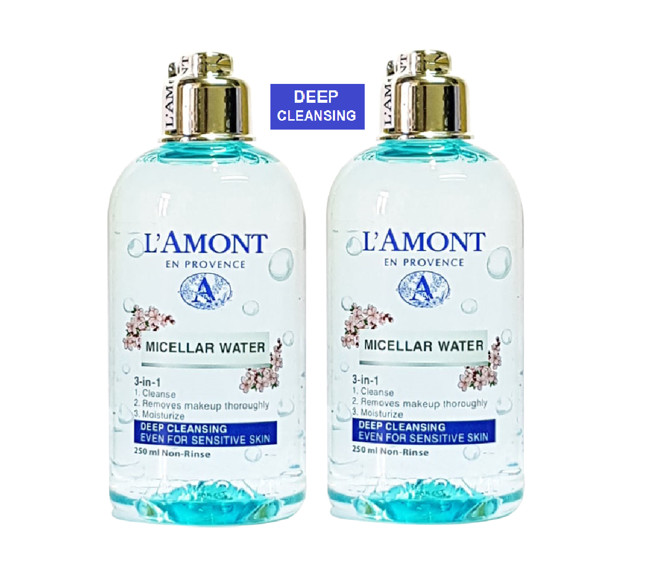 Combo 2 Nước Tẩy Trang Sạch Sâu Micellar Water Deep Cleansing Lamont En Provence (250ml x 2 Chai)