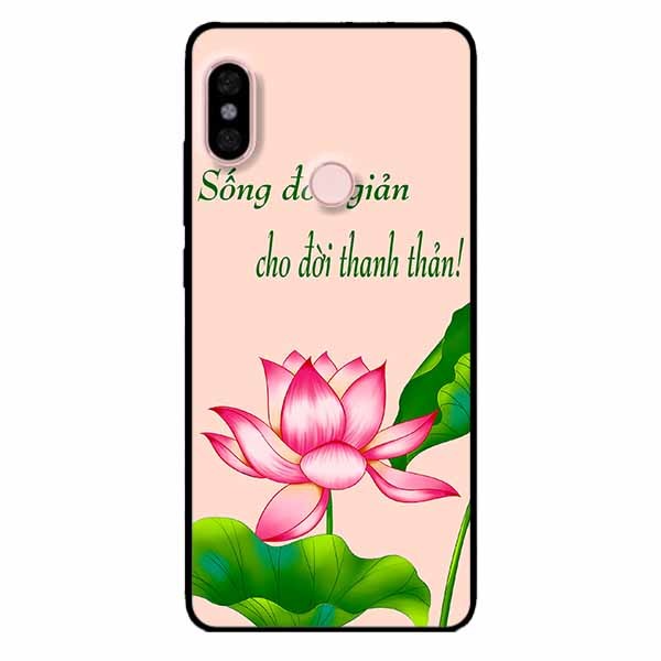 Ốp lưng in cho Xiaomi Redmi Note 6 Pro Mẫu Sống Đơn Giản