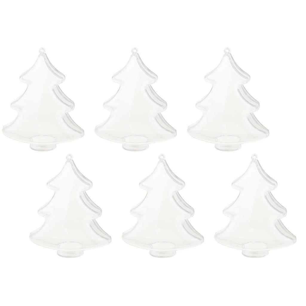 12pcs Acrylic Christmas Tree Candy Box Gift Box Christmas