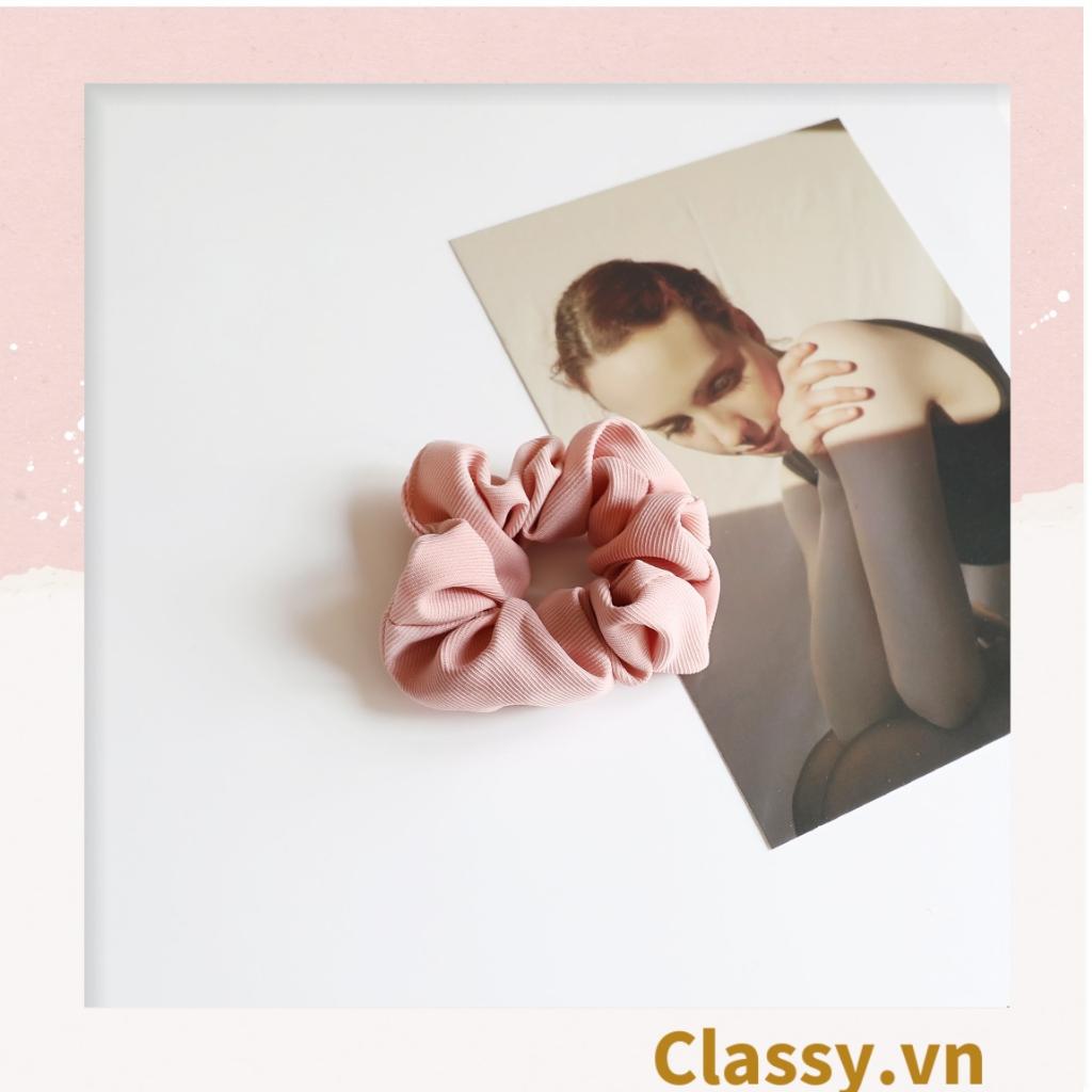 Scrunchies buộc tóc tông màu hồng ngọt ngào, nữ Classy tính thanh lịch PK1338