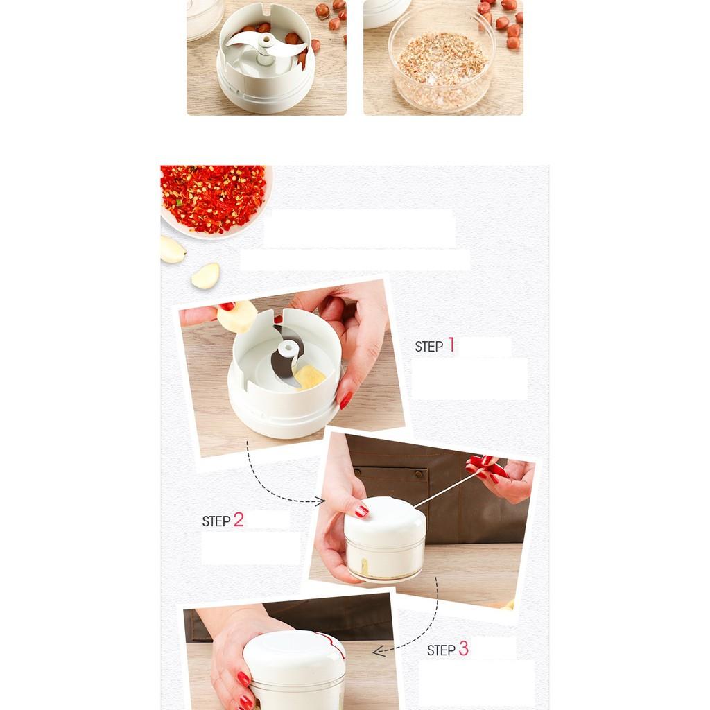 Máy xay tỏi ớt mini đa năng cầm tay siêu tiện, siêu bền - Đồ dùng, dụng cụ nhà bếp, kệ hũ gia vị