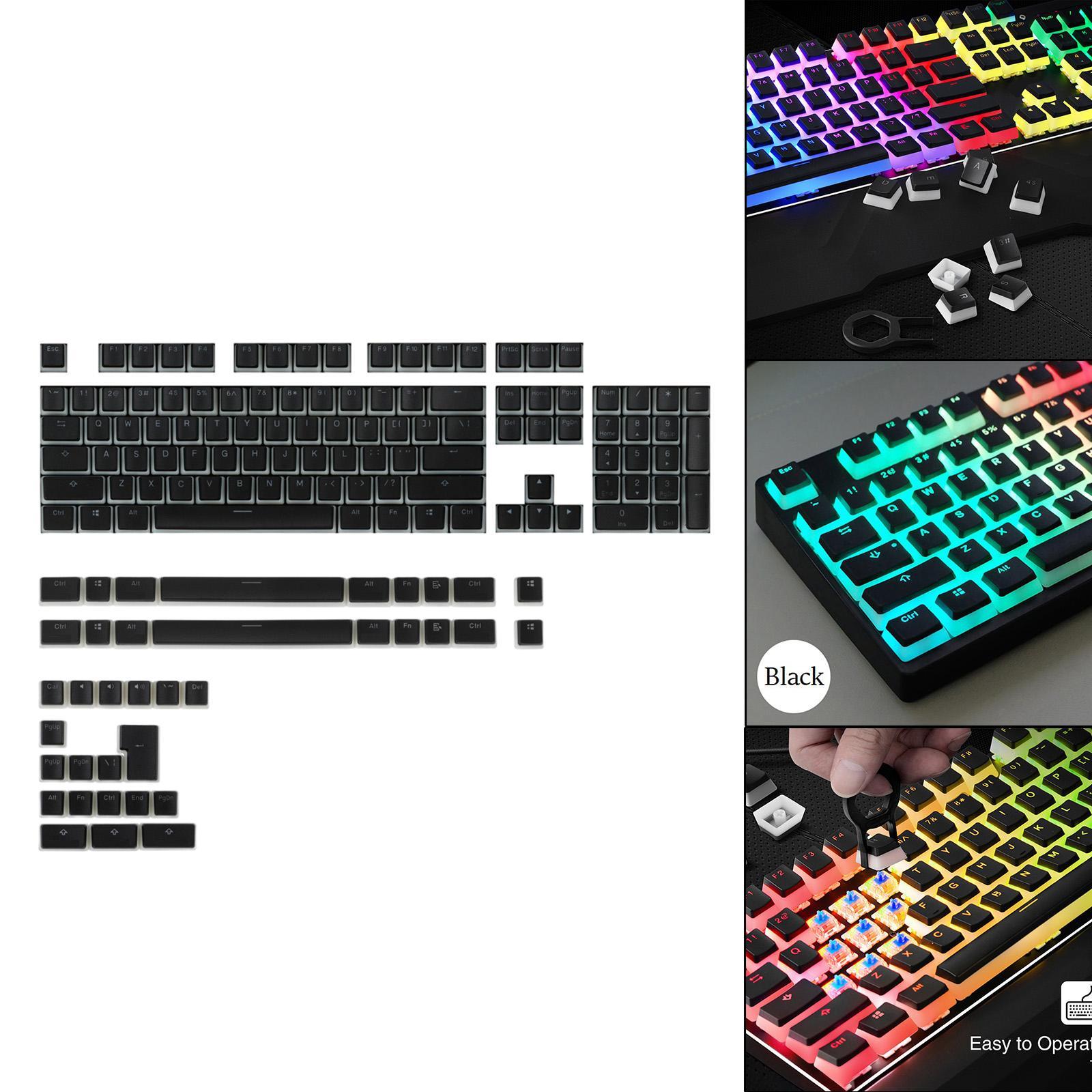 141 Keys Set Custom Black PBT Key Caps Keycaps for Mechanical Keyboard