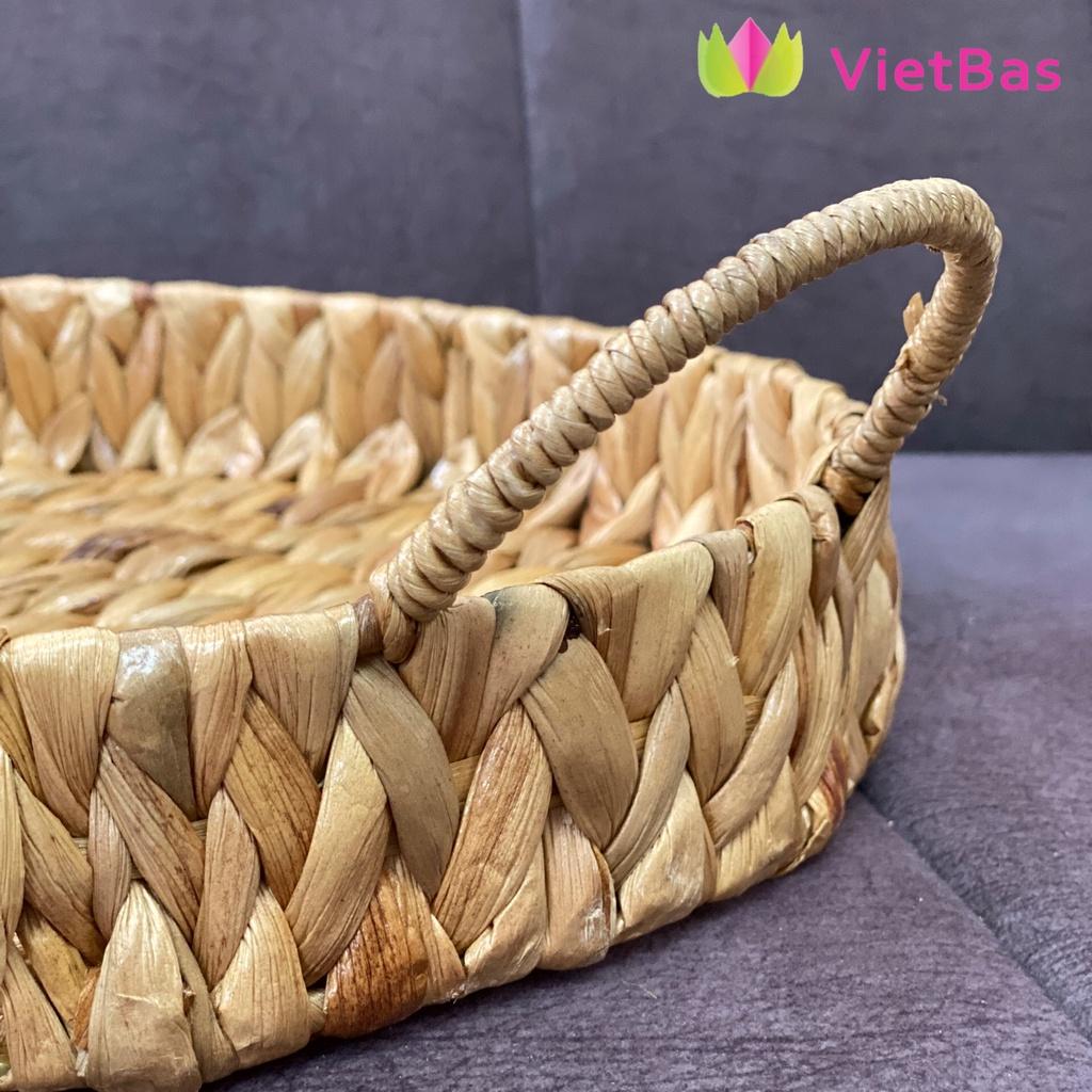 Khay lục bình hoặc khay bèo VIETBAS tròn có quai LBK_042